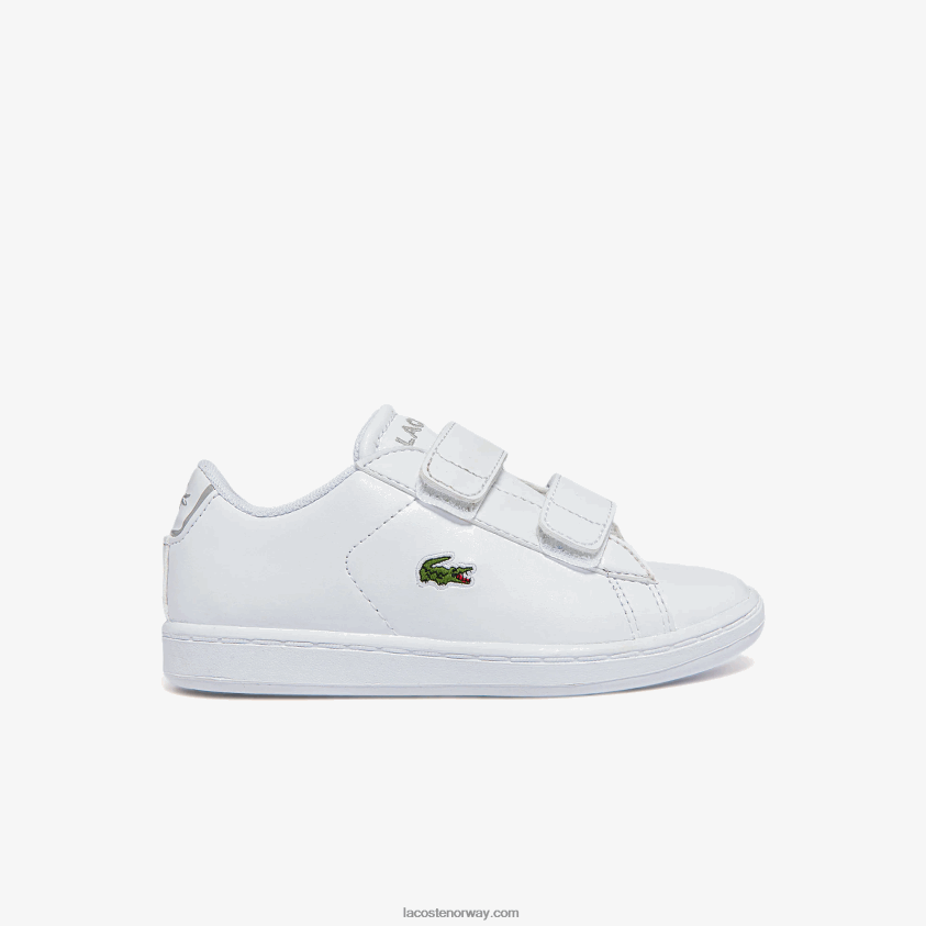 Lacoste carnaby evo bl syntetiske joggesko 4J4X0T2940 hvit 21g spedbarn