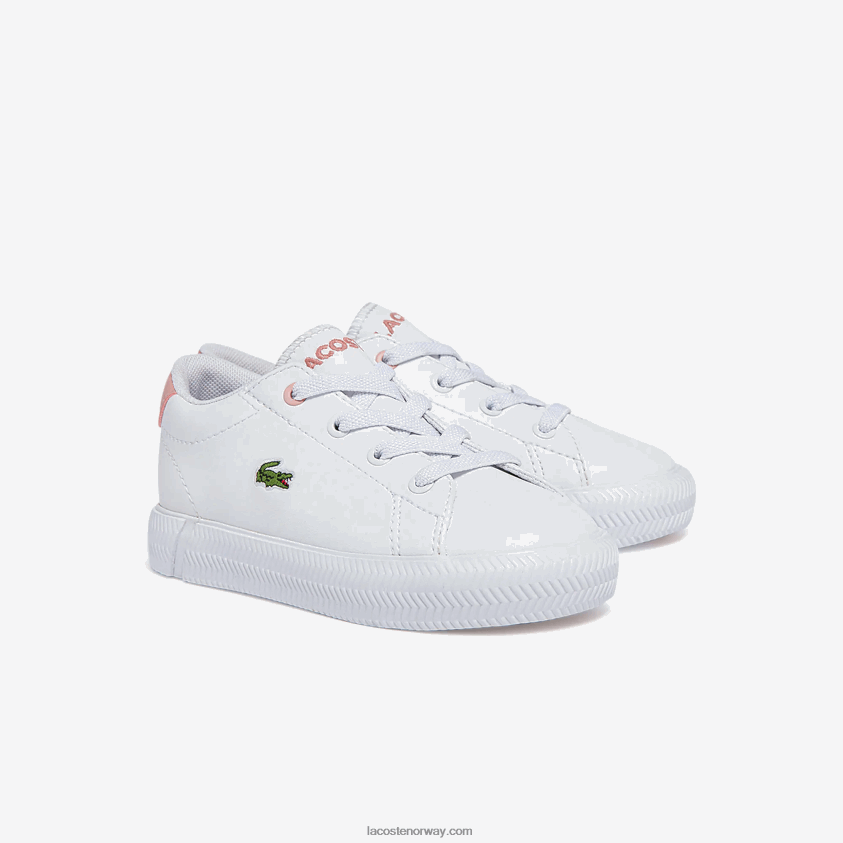 Lacoste gripshot joggesko 4J4X0T2970 hvit & lys rosa 1y9 spedbarn