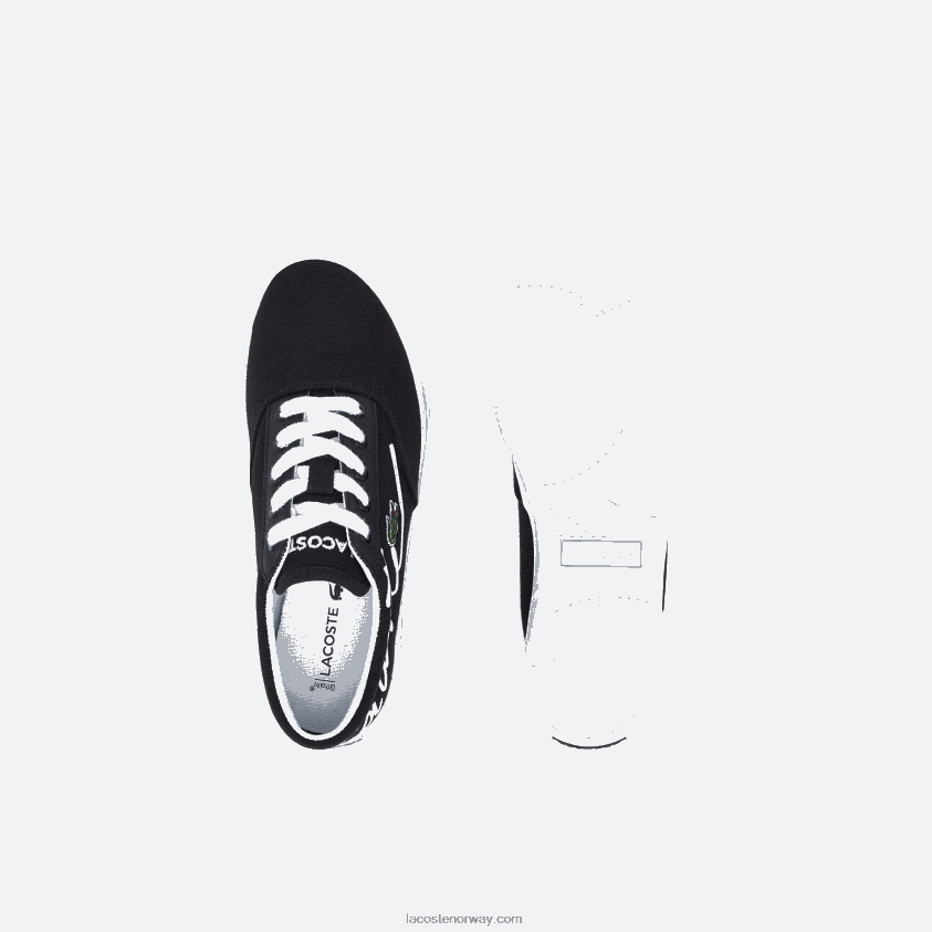 Lacoste jump serve blonde tekstil joggesko 4J4X0T3305 svart/hvitt 312 barn