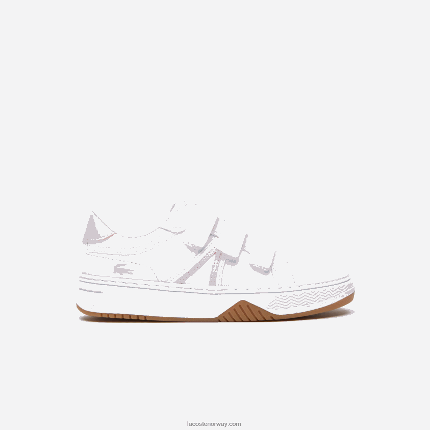 Lacoste l001 syntetiske joggesko 4J4X0T3258 hvit og rosa b53 barn