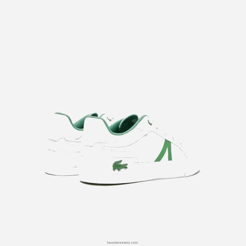 Lacoste l004 tekstil joggesko 4J4X0T3060 hvit/grønn 082 barn