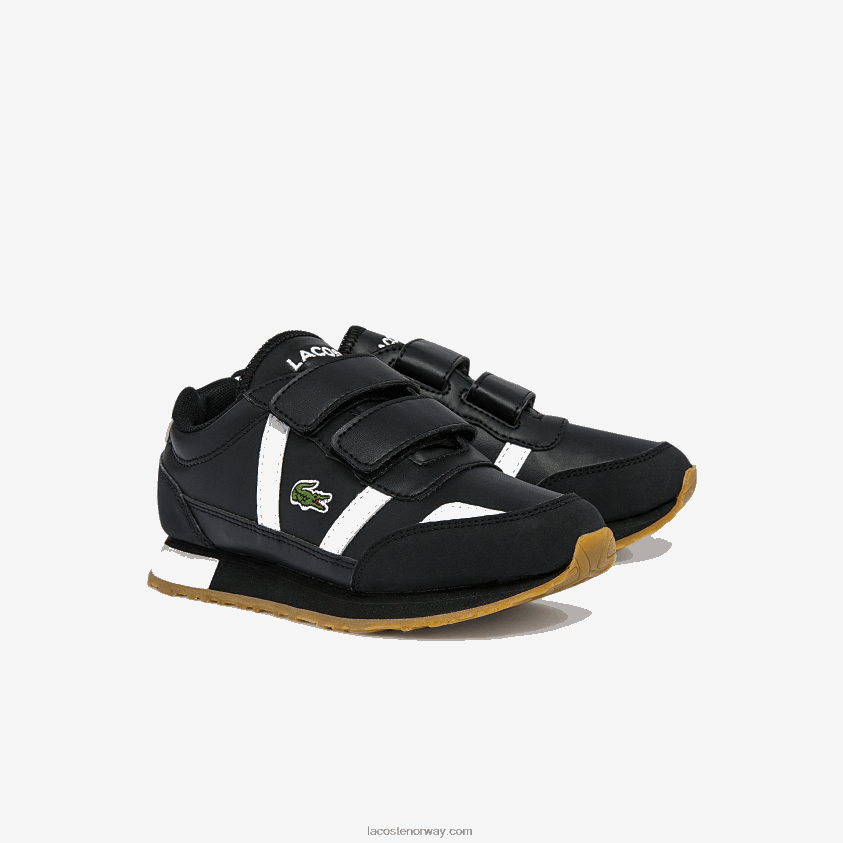 Lacoste partner syntetiske joggesko 4J4X0T3239 svart/hvitt 312 barn