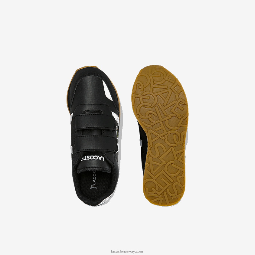 Lacoste partner syntetiske joggesko 4J4X0T3239 svart/hvitt 312 barn