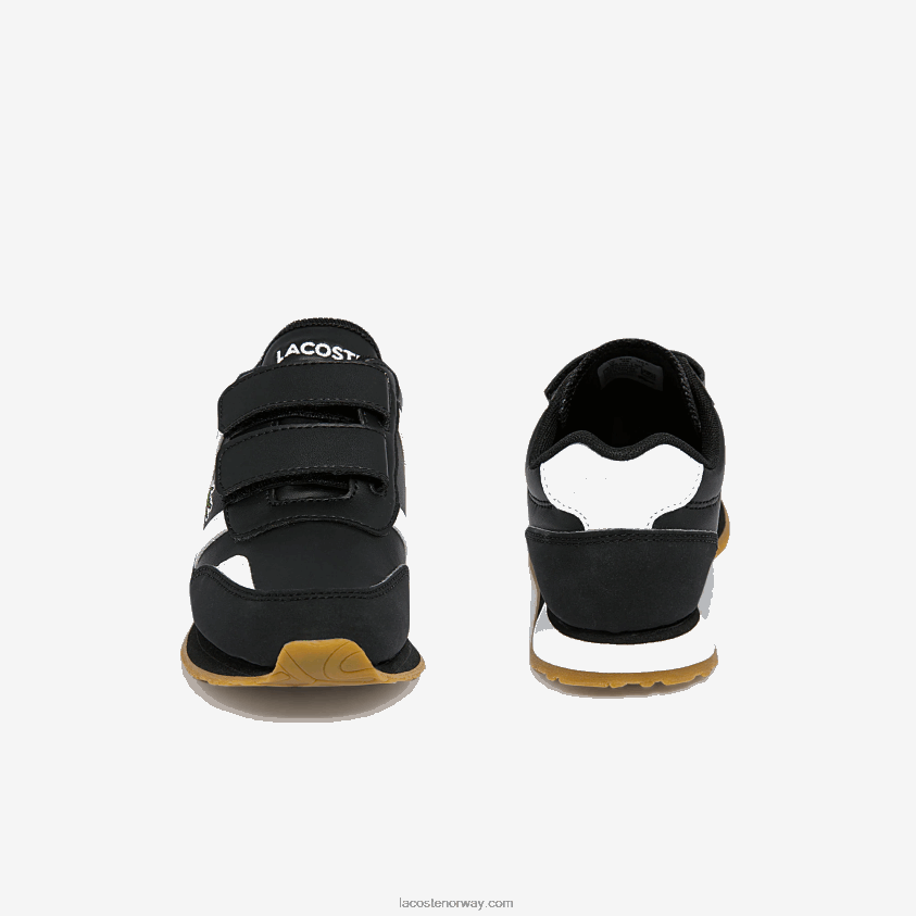 Lacoste partner syntetiske joggesko 4J4X0T3239 svart/hvitt 312 barn