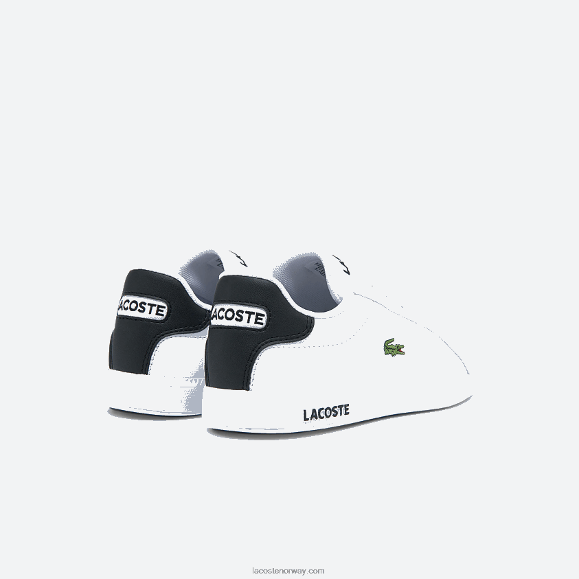 Lacoste utdannet joggesko 4J4X0T3302 hvit og svart 147 barn