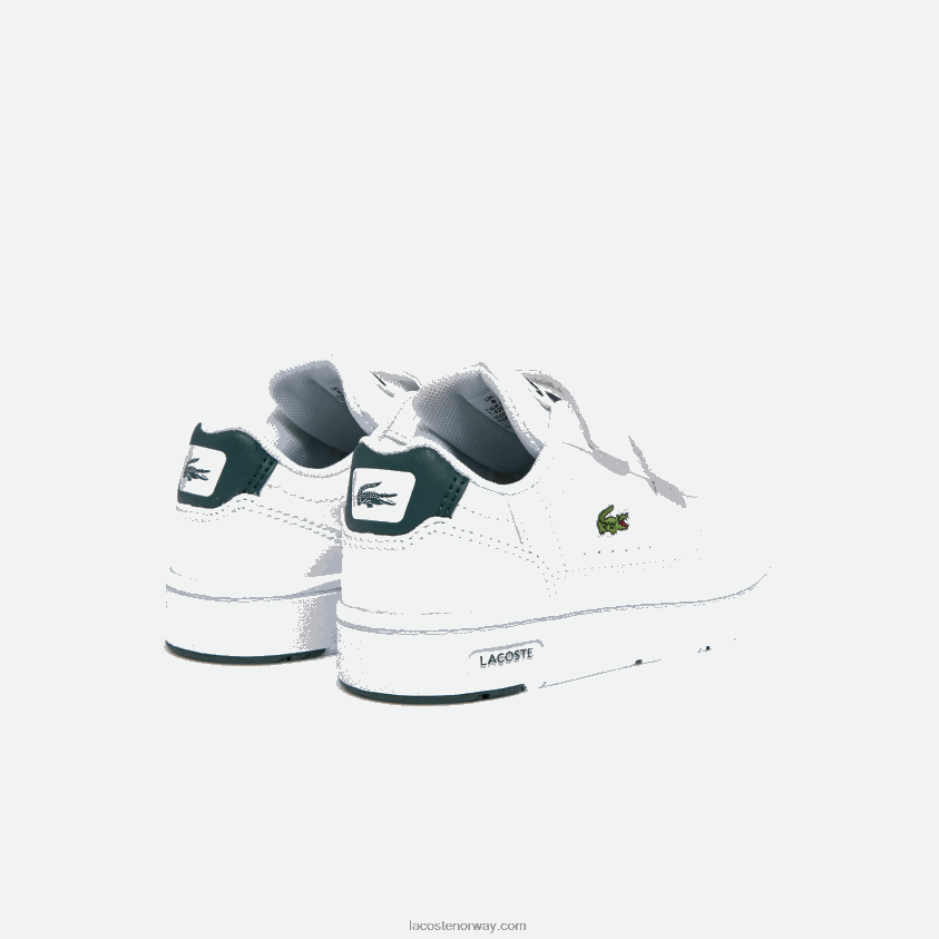Lacoste t-clip syntetiske joggesko 4J4X0T2942 hvit og mørkegrønn 1r5 spedbarn