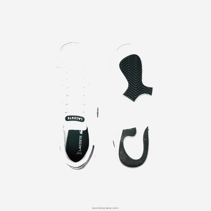 Lacoste twin serve syntetiske joggesko 4J4X0T3320 hvit og mørkegrønn 1r5 juniorer