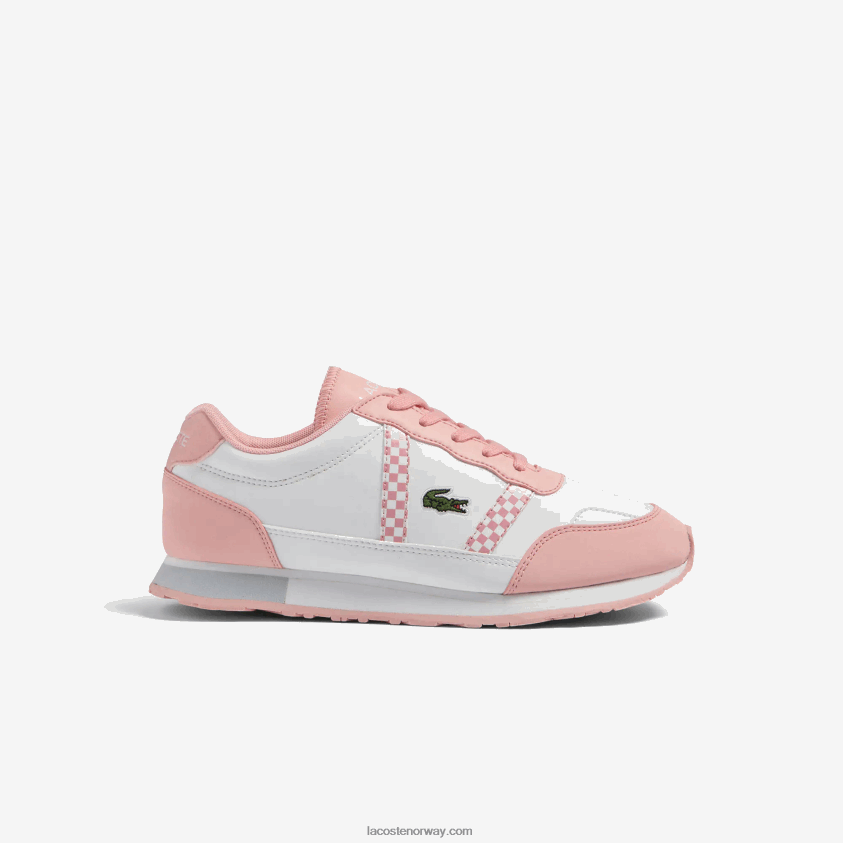 Lacoste partner syntetiske joggesko 4J4X0T3311 hvit og rosa b53 juniorer