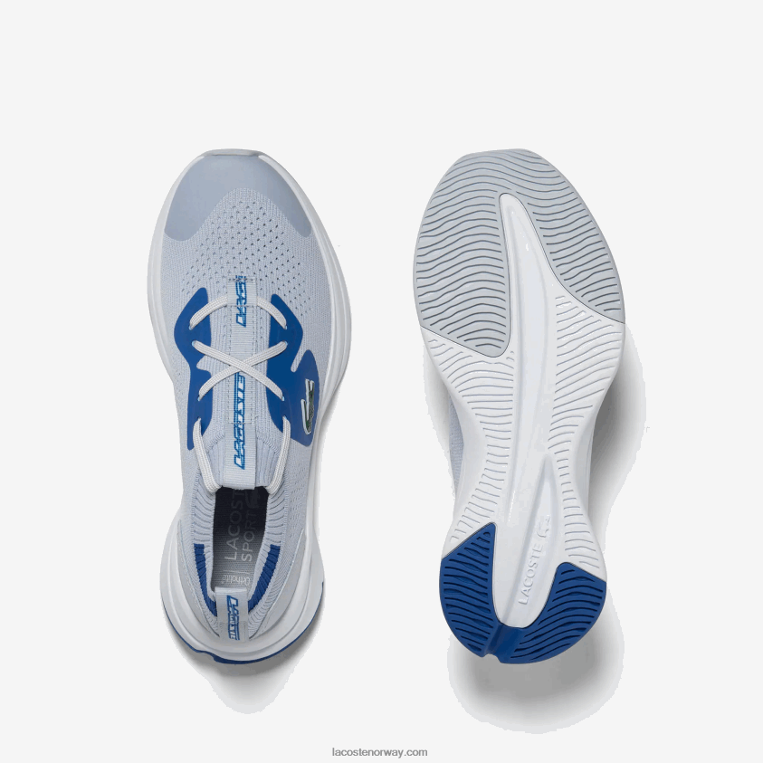 Lacoste run spin strikke tekstil joggesko 4J4X0T3312 lyseblå 52c juniorer