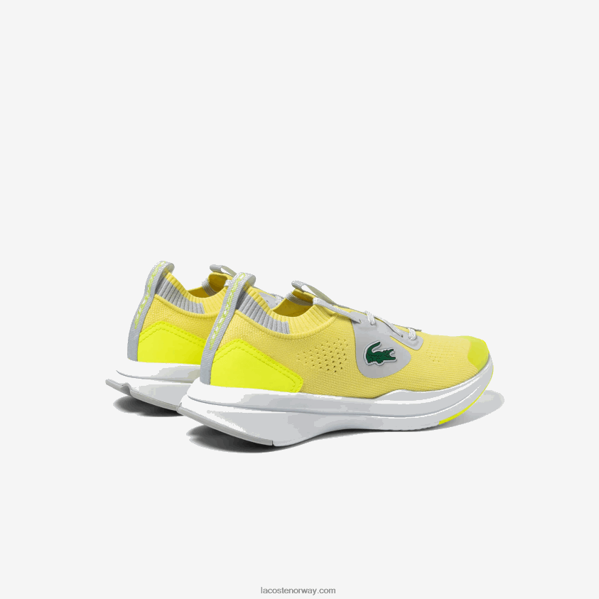 Lacoste run spin strikke tekstil joggesko 4J4X0T3313 ylw/lt gry 382 juniorer