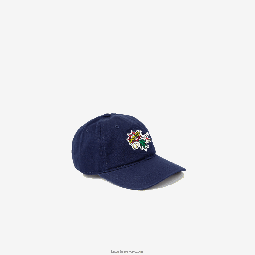 Lacoste komisk effekt badge cap 4J4X0T3272 marineblå 166 barn