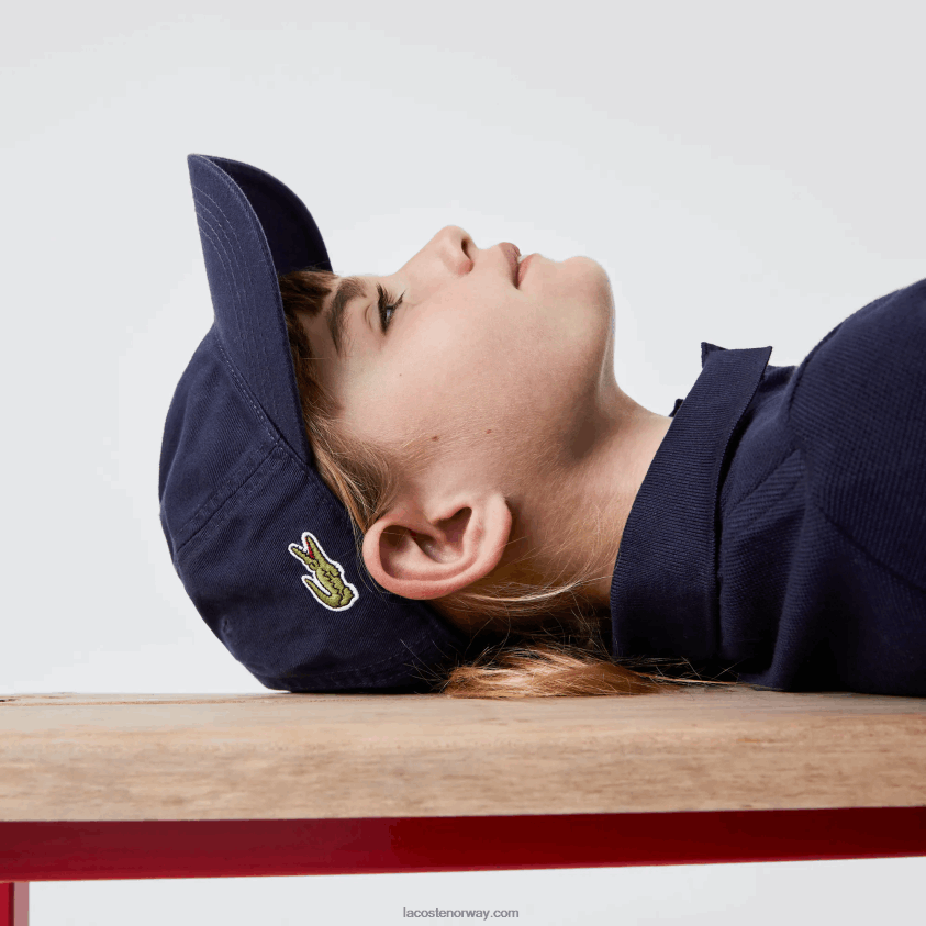 Lacoste solid gabardinhette 4J4X0T2278 marineblå 166 barn