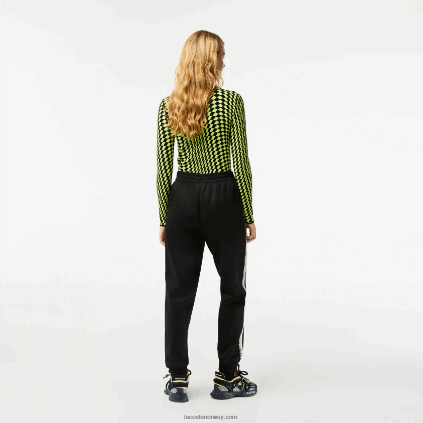 Lacoste joggebukser med logostriper 4J4X0T2406 svart 031 kvinner