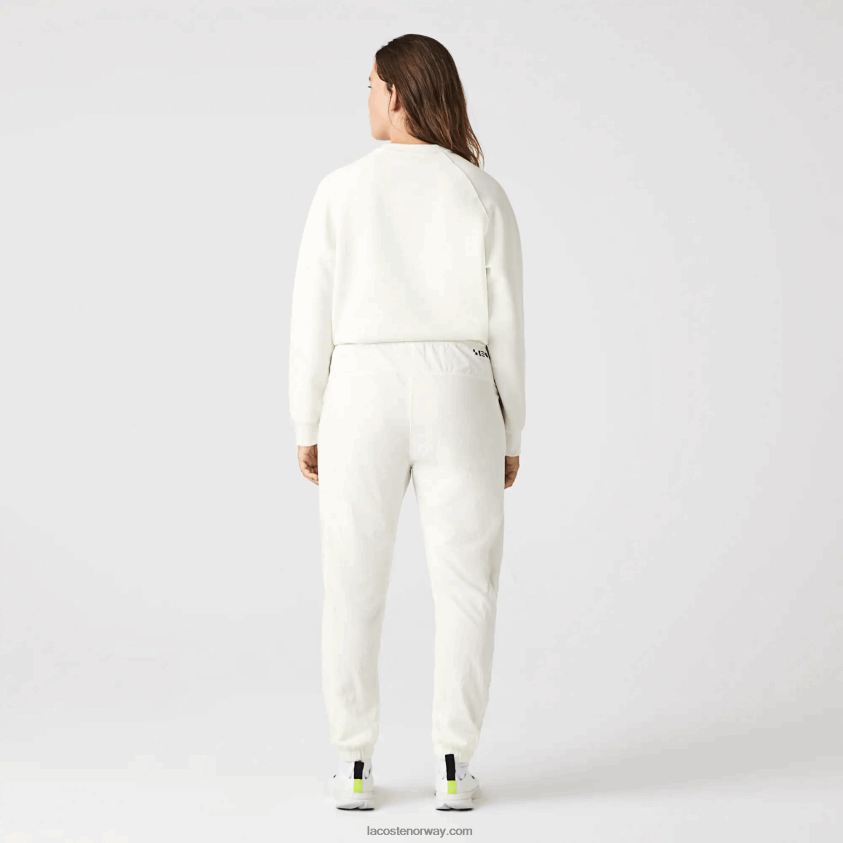 Lacoste joggebukser med nautisk trykk 4J4X0T2554 hvit 70v kvinner