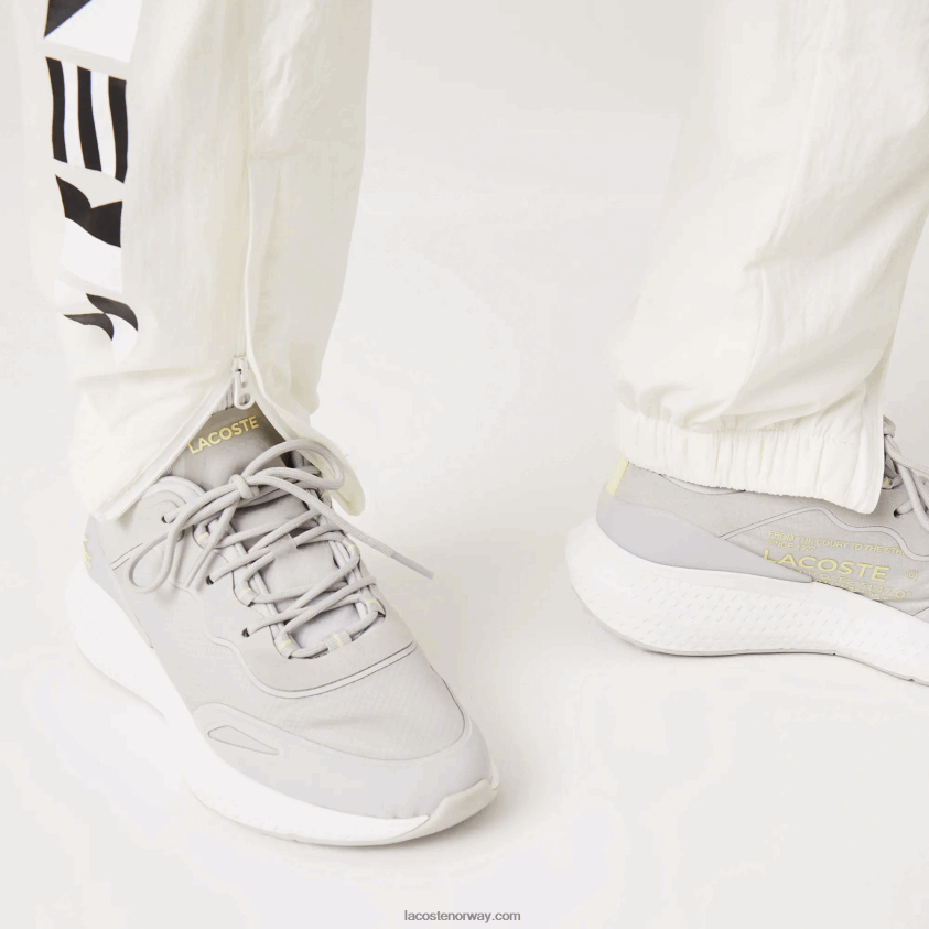 Lacoste joggebukser med nautisk trykk 4J4X0T2554 hvit 70v kvinner