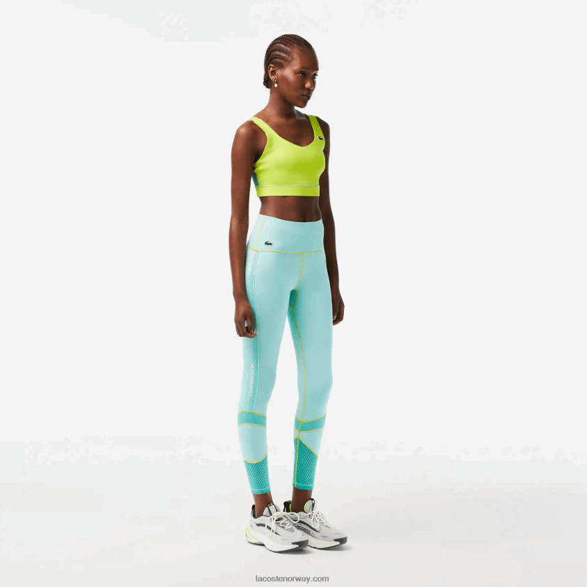 Lacoste leggings med stripe med sportlogo 4J4X0T2401 mynte j6d kvinner