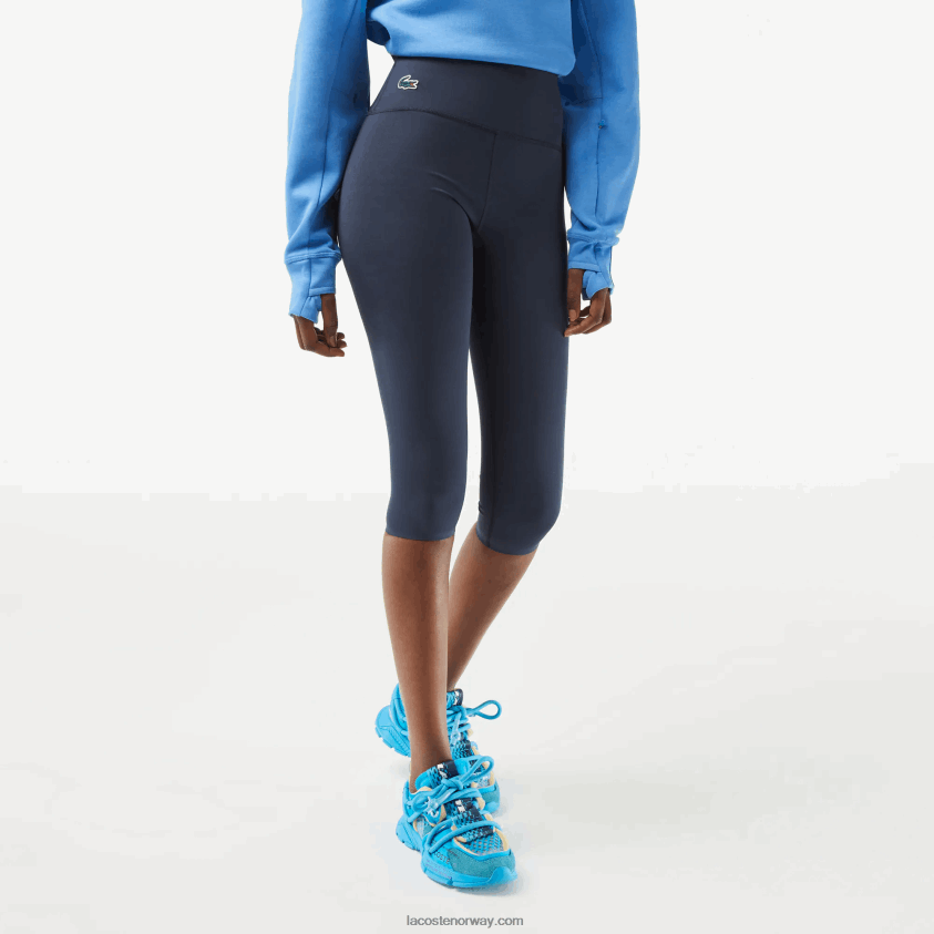 Lacoste sport ensfargede leggings 4J4X0T2425 blå kxe kvinner
