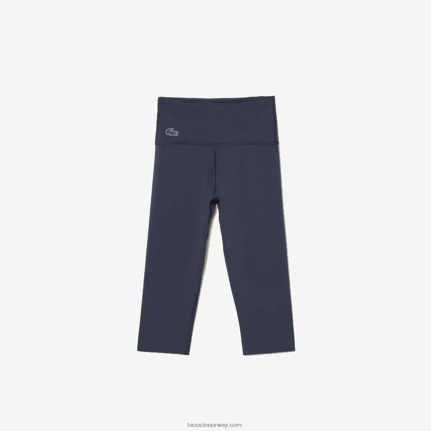 Lacoste sport ensfargede leggings 4J4X0T2425 blå kxe kvinner