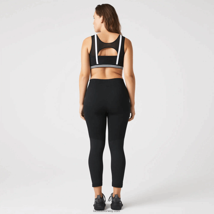 Lacoste sport leggings med høy midje 4J4X0T2597 svart c31 kvinner