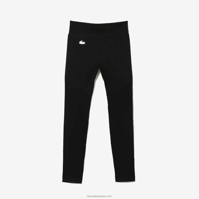 Lacoste sport leggings med høy midje 4J4X0T2597 svart c31 kvinner
