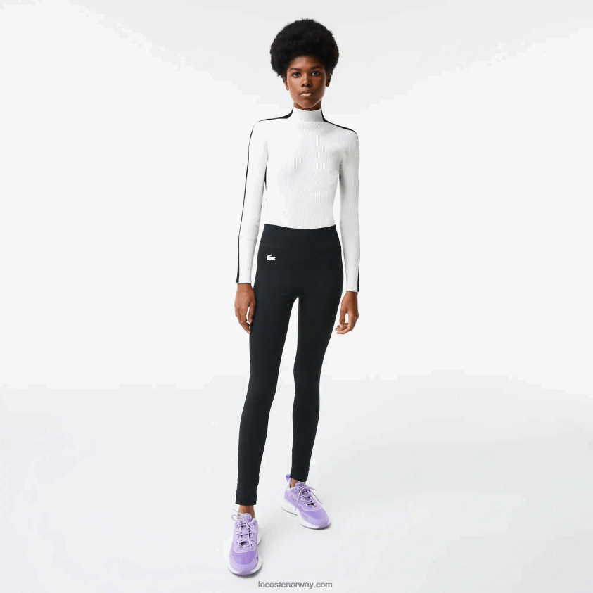 Lacoste sport leggings med høy midje 4J4X0T2597 svart c31 kvinner