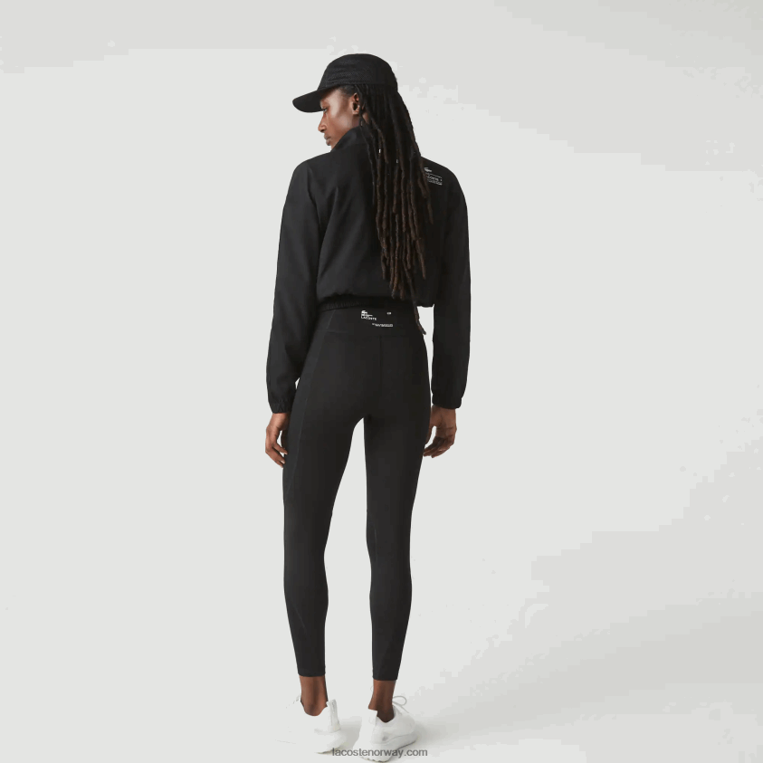 Lacoste sport-leggings med strikkeeffekt i fargeblokk 4J4X0T2531 svart 8vm kvinner