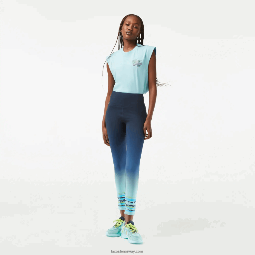 Lacoste sport miami open edition leggings 4J4X0T2410 blå kxe kvinner