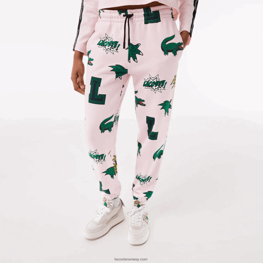 Lacoste tegnebukse med tegneserier 4J4X0T2569 lys rosa t03 kvinner