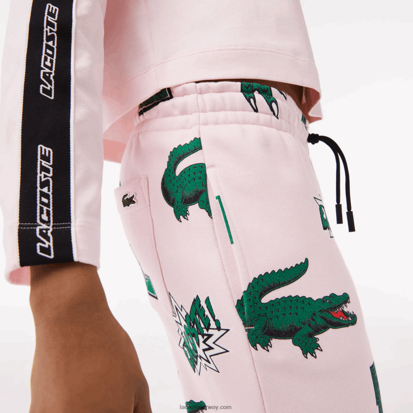Lacoste tegnebukse med tegneserier 4J4X0T2569 lys rosa t03 kvinner