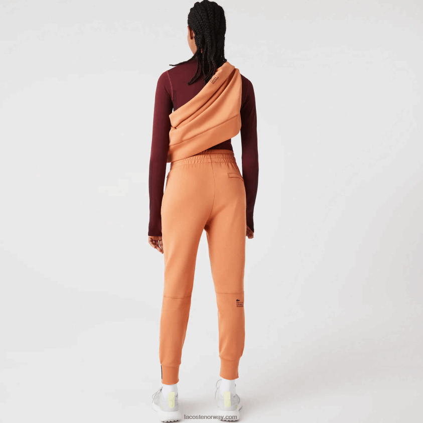 Lacoste treningsbukse i bomullsjersey 4J4X0T2405 oransje wwc kvinner