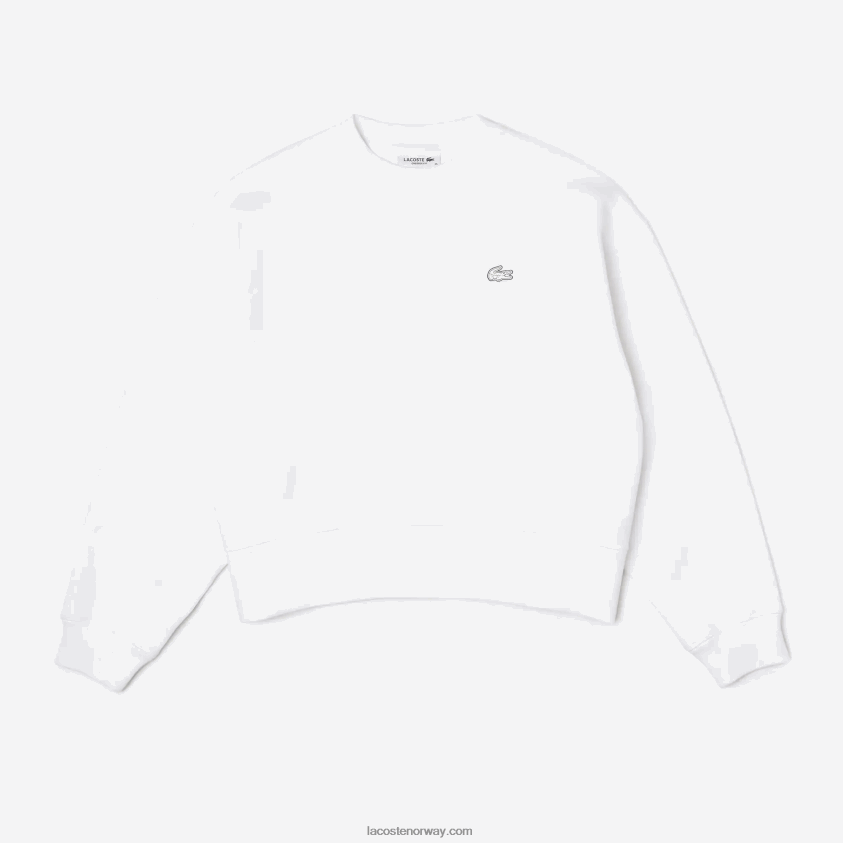 Lacoste genser med logo bak 4J4X0T2390 hvit 001 kvinner