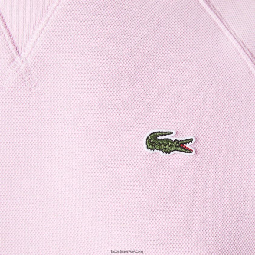 Lacoste sweatshirt i bomullsblanding med rund hals 4J4X0T2394 rosa z4h kvinner