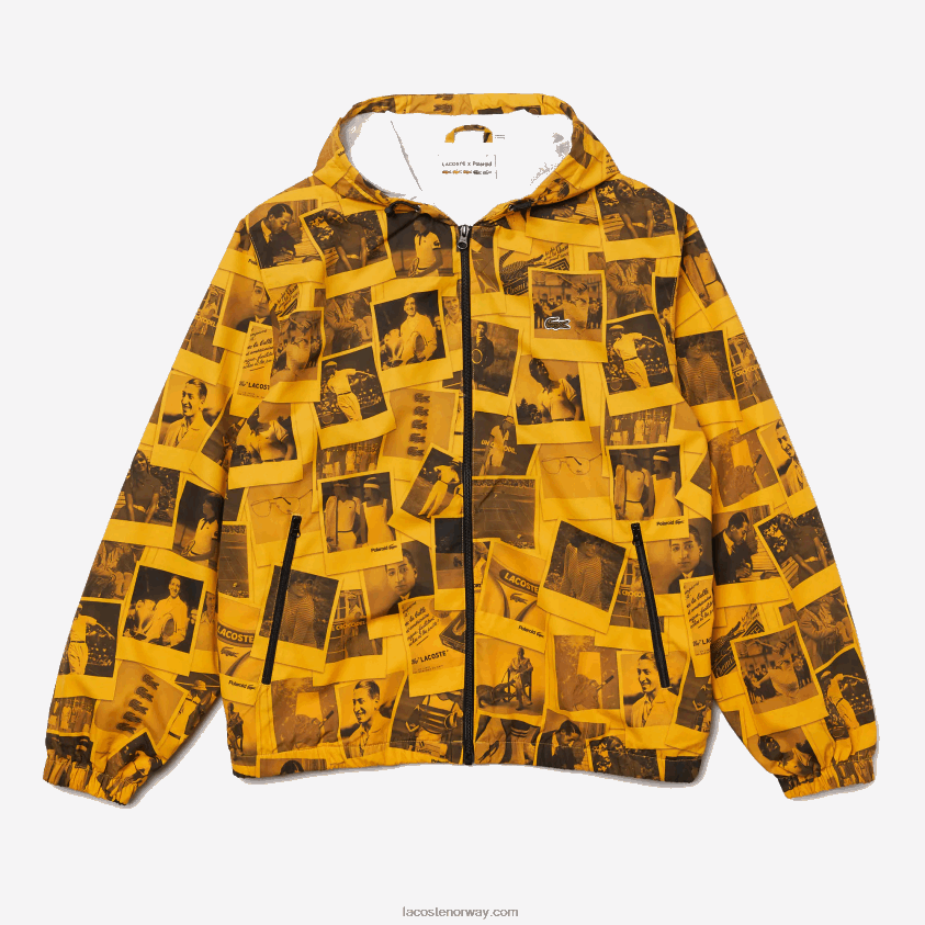 Lacoste live polaroid samarbeidsjakke 4J4X0T1303 gul svart 7kr kvinner