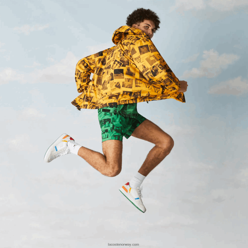 Lacoste live polaroid samarbeidsjakke 4J4X0T1303 gul svart 7kr kvinner