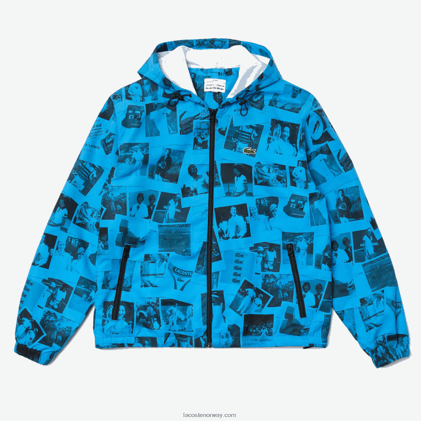 Lacoste live polaroid samarbeidsjakke 4J4X0T1304 blå svart blw kvinner