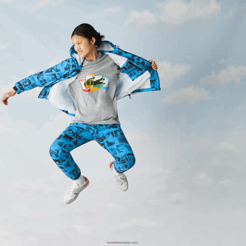 Lacoste live polaroid samarbeidsjakke 4J4X0T1304 blå svart blw kvinner