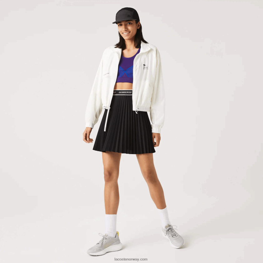 Lacoste meshfôret nylonjakke 4J4X0T2626 hvit 70v kvinner