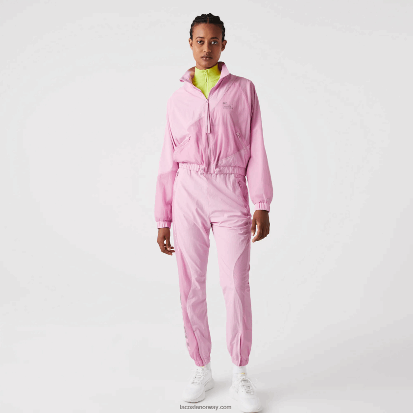 Lacoste meshfôret nylonjakke 4J4X0T2627 rosa z4h kvinner