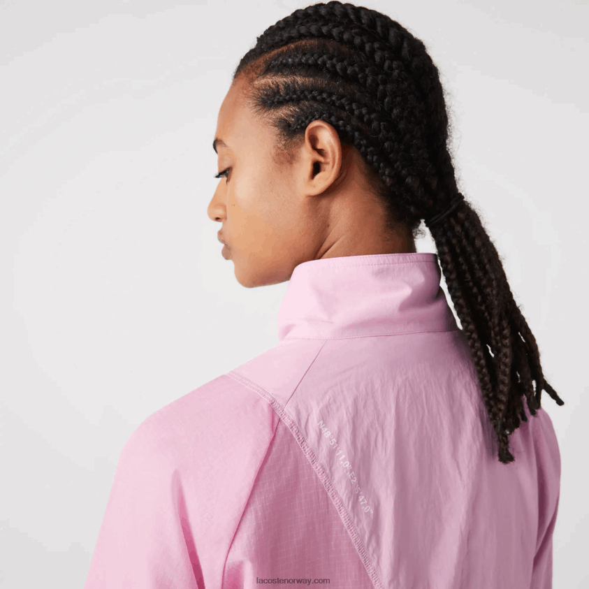 Lacoste meshfôret nylonjakke 4J4X0T2627 rosa z4h kvinner