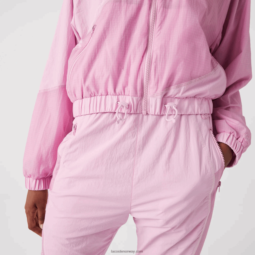 Lacoste meshfôret nylonjakke 4J4X0T2627 rosa z4h kvinner