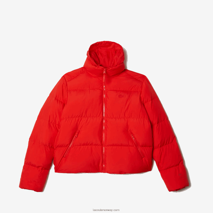 Lacoste sammenleggbar, vattert jakke 4J4X0T2617 rød f8m kvinner