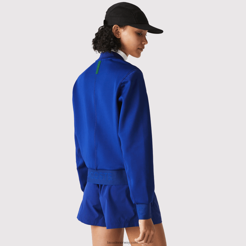 Lacoste to-lags stretch teddyjakke 4J4X0T2625 blå bdm kvinner