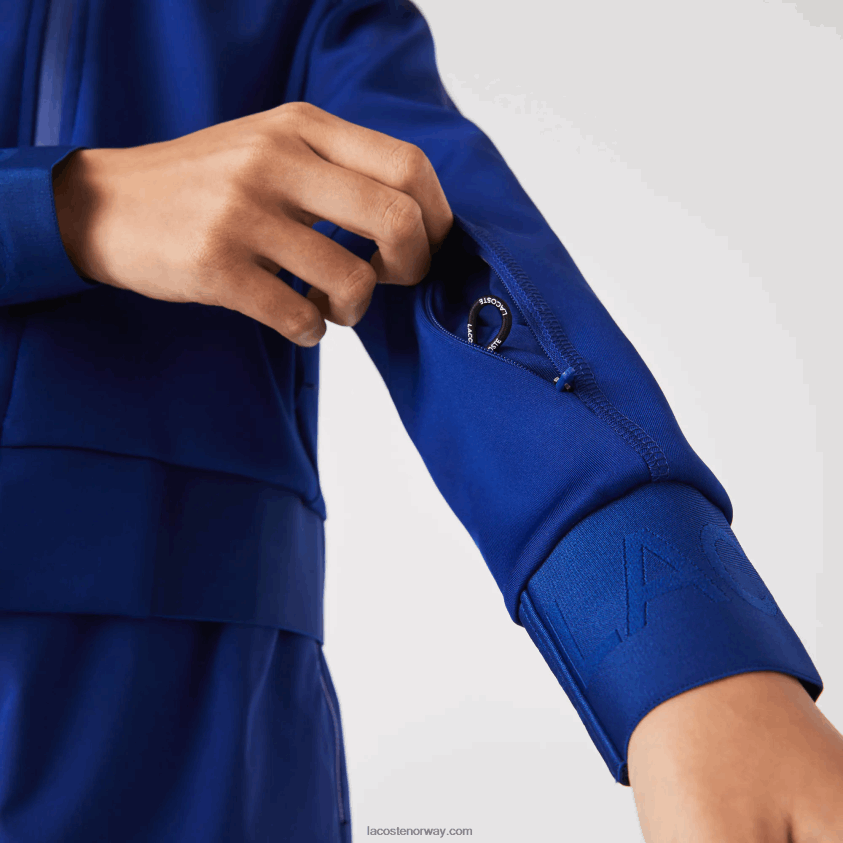 Lacoste to-lags stretch teddyjakke 4J4X0T2625 blå bdm kvinner