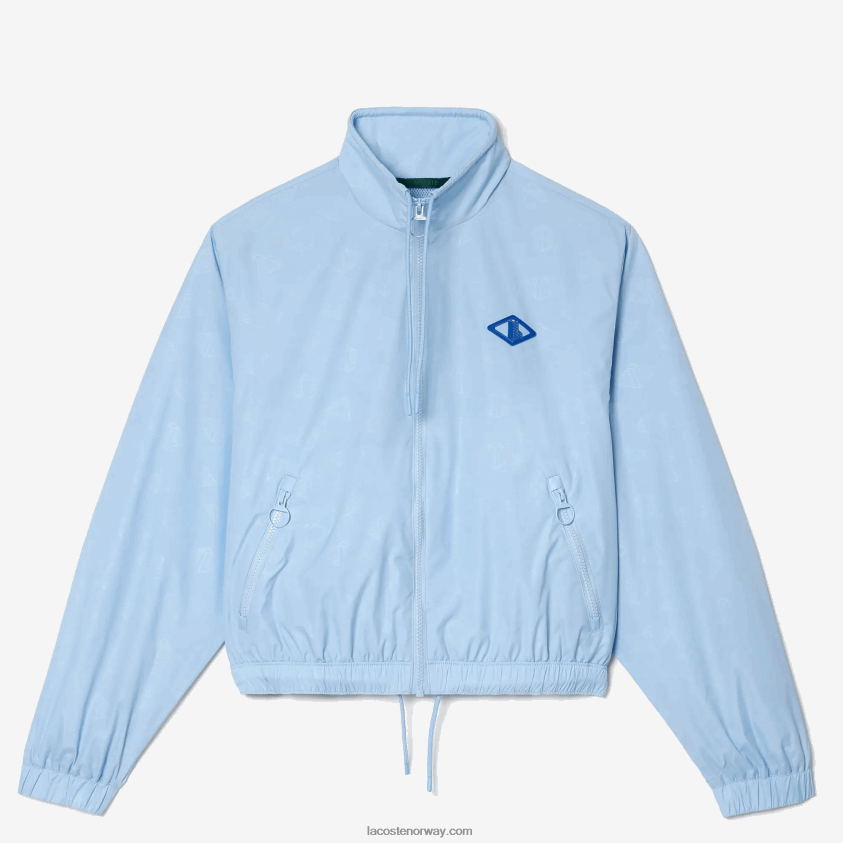 Lacoste treningsjakke med monogramtrykk 4J4X0T2440 blå hbp kvinner