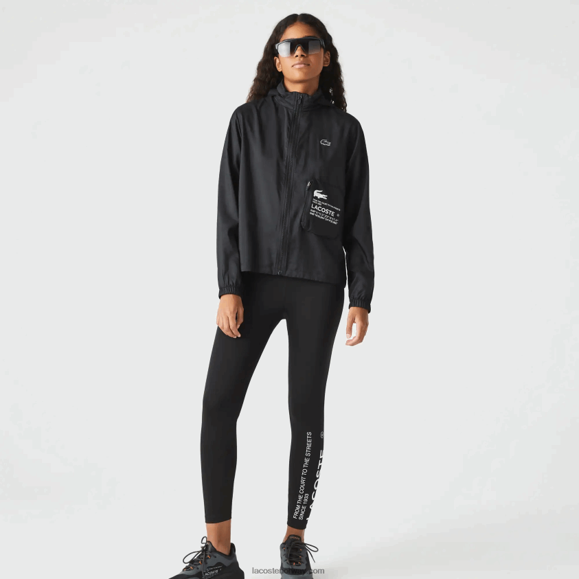 Lacoste vannavstøtende sportsjakke 4J4X0T2619 svart 031 kvinner