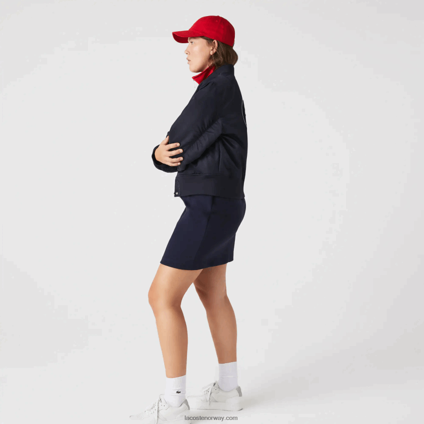 Lacoste vattert bomberjakke i nylon 4J4X0T2623 marineblå hde kvinner