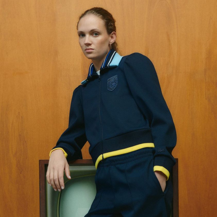 lacoste x goop to-lags pikéjakke 4J4X0T2669 marineblå 166 kvinner