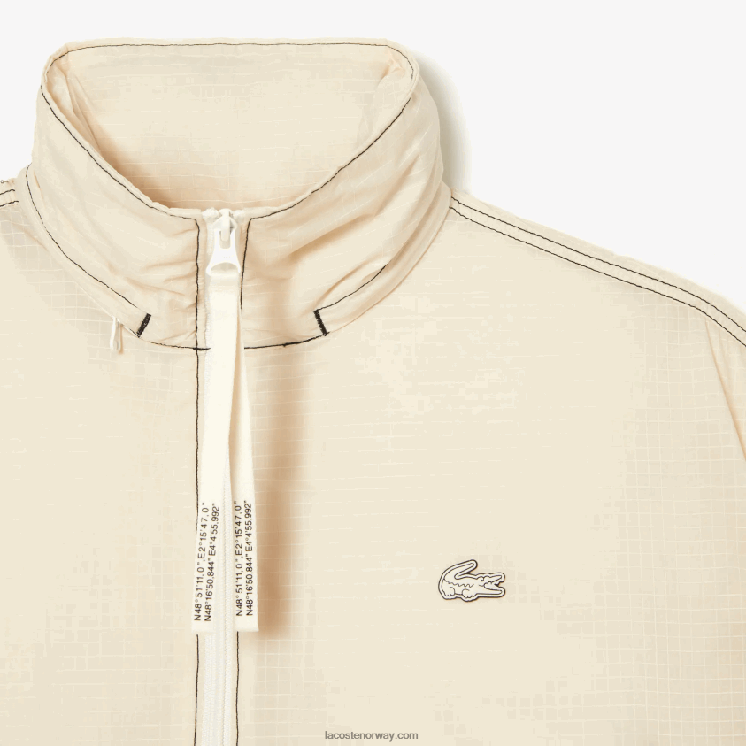 Lacoste 2-i-1 vannavstøtende parkas med hette 4J4X0T2441 hvit xfj kvinner
