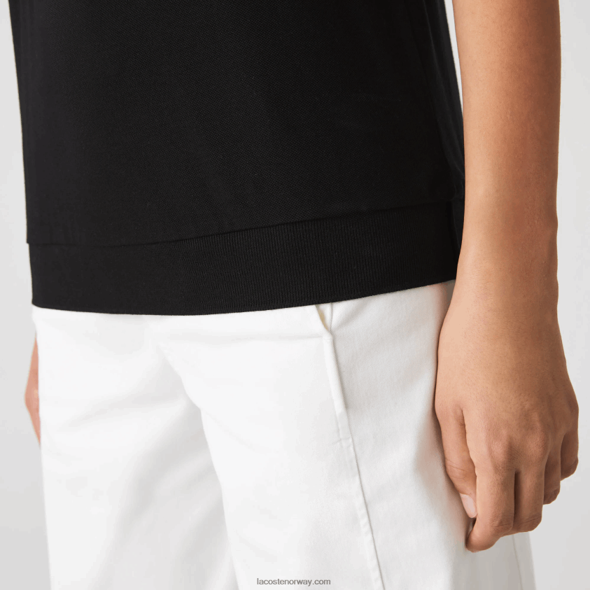 Lacoste flytende piképolo med løs passform 4J4X0T2463 svart 031 kvinner