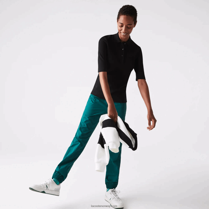 Lacoste smidig bomullspolo med smal passform 4J4X0T2515 svart 031 kvinner